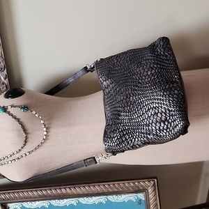 Anthropologie Day & Mood metallic braided hobo purse